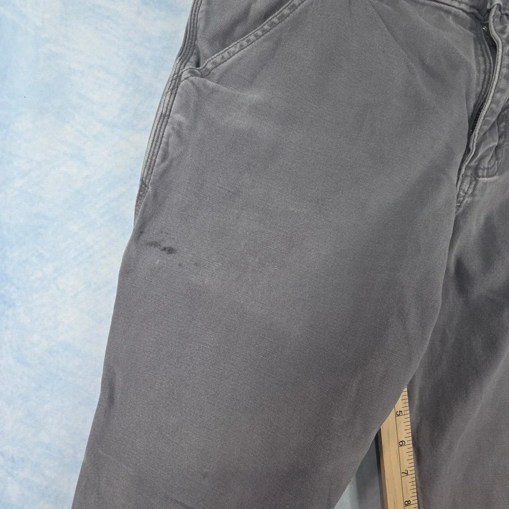 Carhartt Mens Relaxed Fit Canvas Work Pants Gray 32x32 Utility Carpenter Trouser